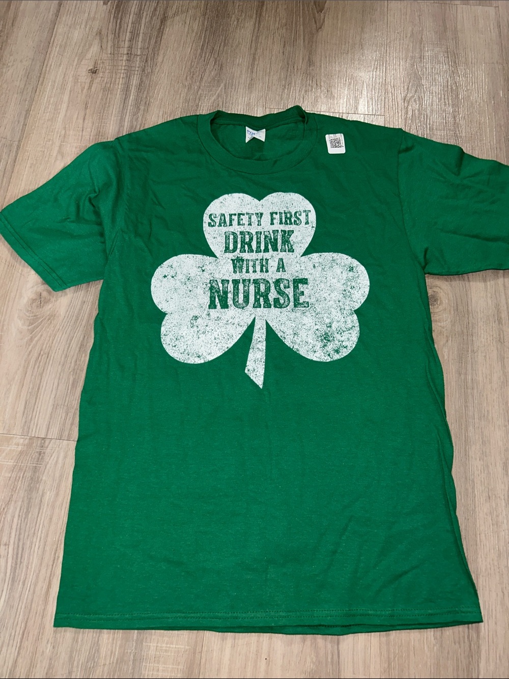 Green Shamrock Nurse Graphic Tee